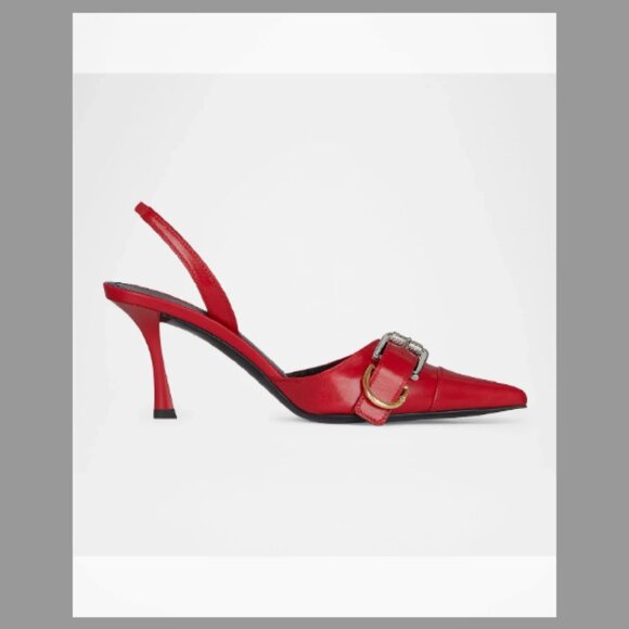 Givenchy Voyou Leather Buckle Slingback Pumps (Orig.$1095) (Size 11 US/41 EU) - Picture 1 of 8